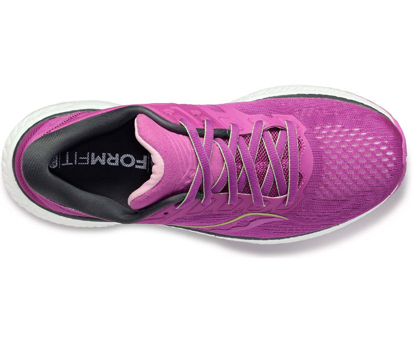 Women's Saucony Hurricane 23 Running Shoes Purple | Singapore 157QMAZ